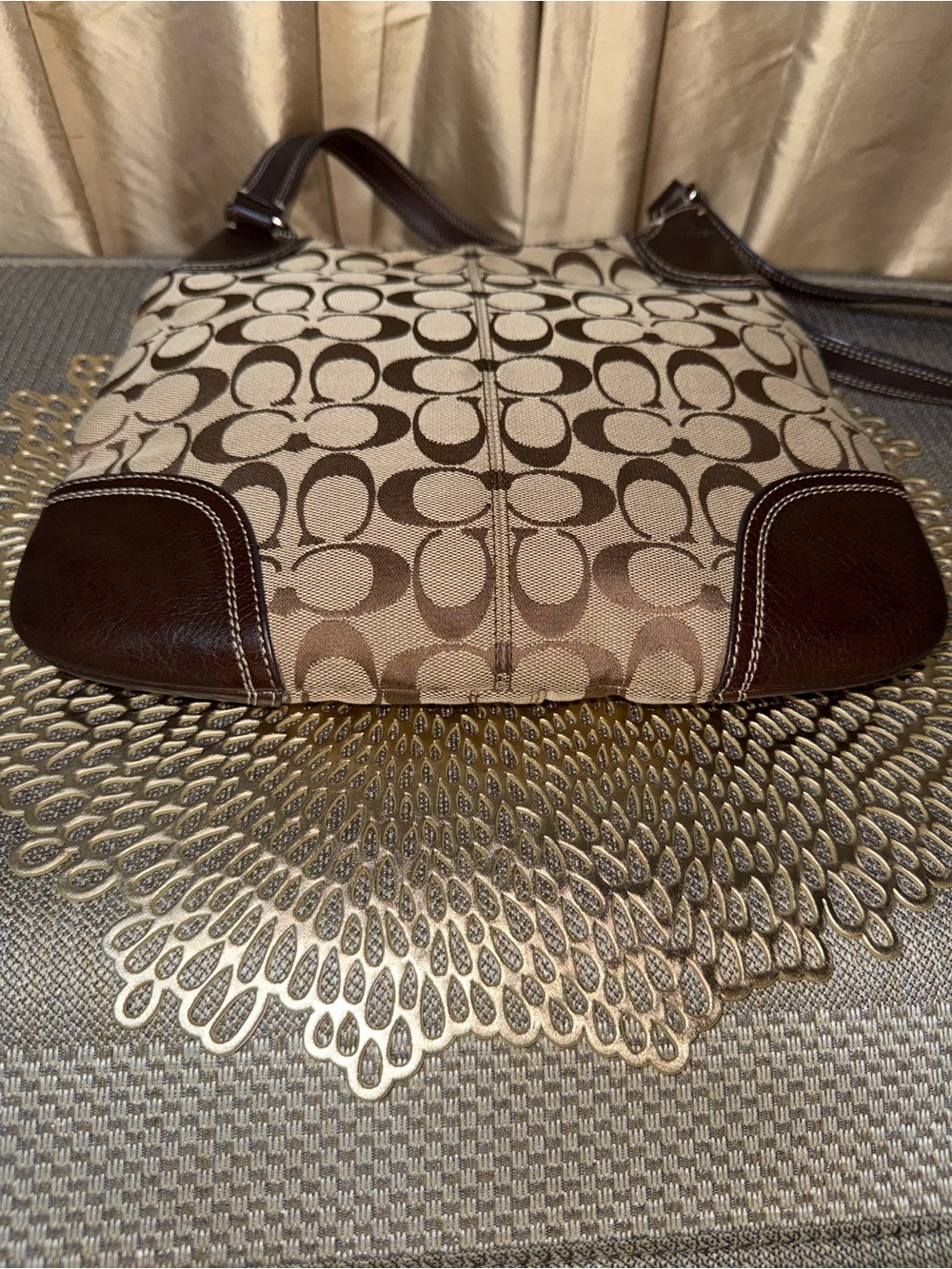 Coach Penelope Signature Jacquard Hippie Crossbody F13979 - Picture 5 of 12